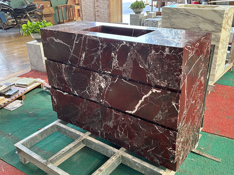 Italy Rosso Lepanto Marble for Kithchen Countertops/ Vanity Tops/ Table Tops