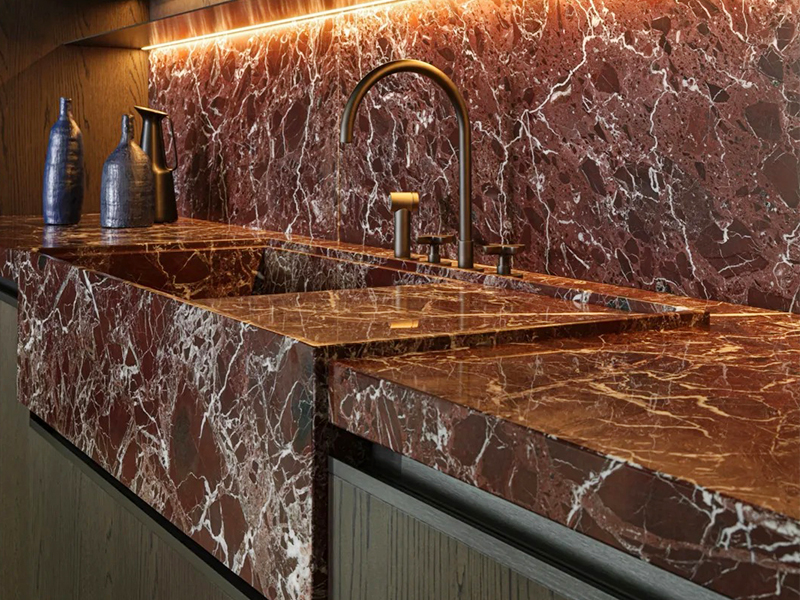 Italy Rosso Lepanto Marble for Kithchen Countertops/ Vanity Tops/ Table Tops