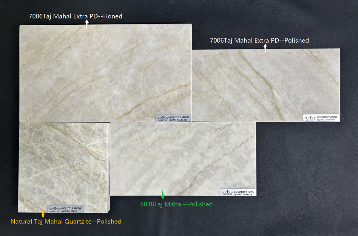 Taj Mahal quartzite vs Taj Mahal quartz comparison