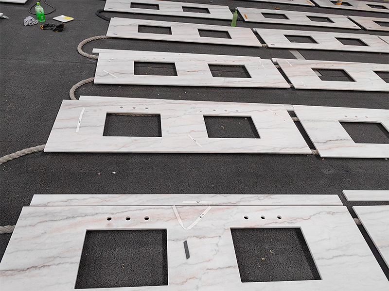 Crystal White Marble Countertops for La Bahia Hotel and Spa