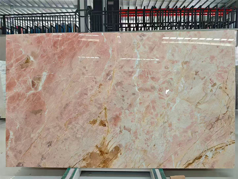 Premium Aurora Pink Marble Slab For Countertops/ Table