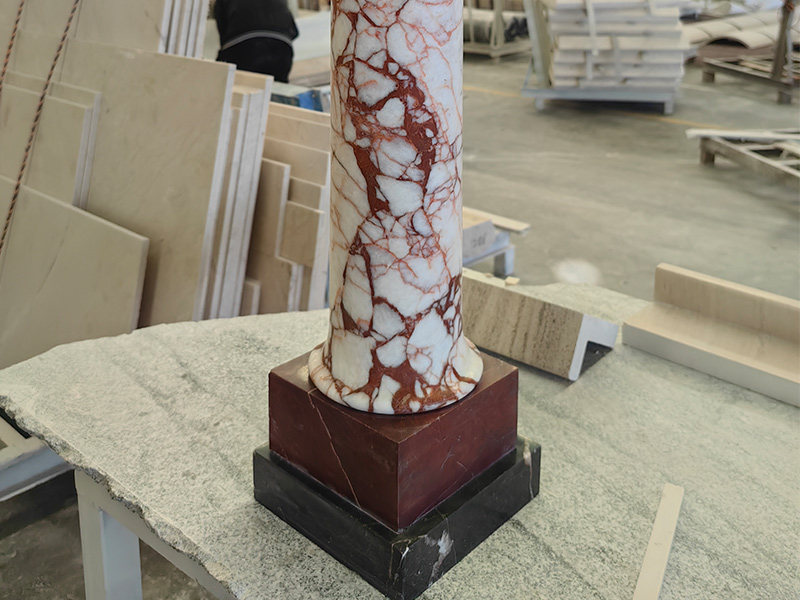 Custom Bvlgari Red Marble Slab Bulgari Red Marble Roman Column