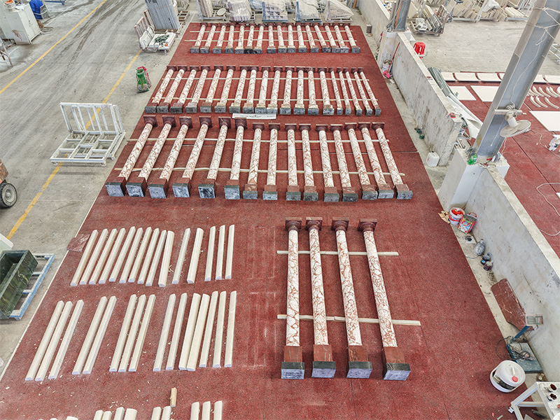 Custom Bvlgari Red Marble Slab Bulgari Red Marble Roman Column