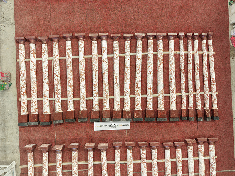 Custom Bvlgari Red Marble Slab Bulgari Red Marble Roman Column