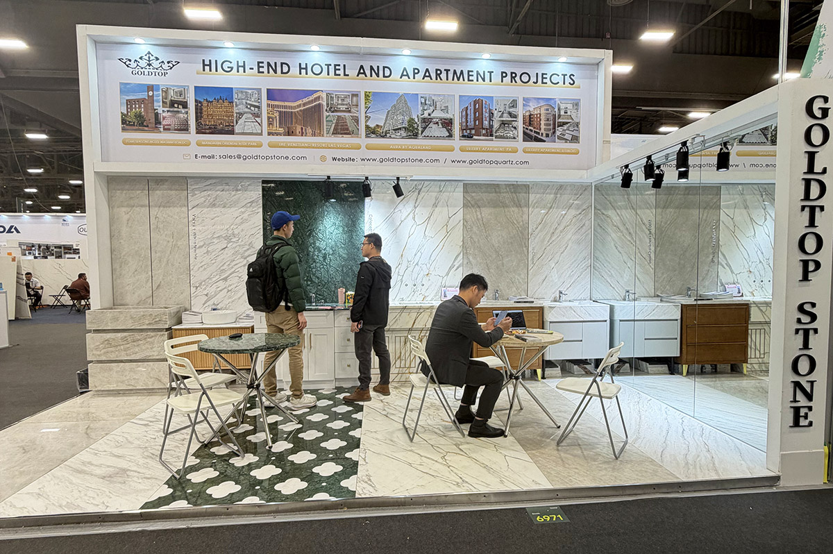 goldtop stone Day 2 at Coverings 2026