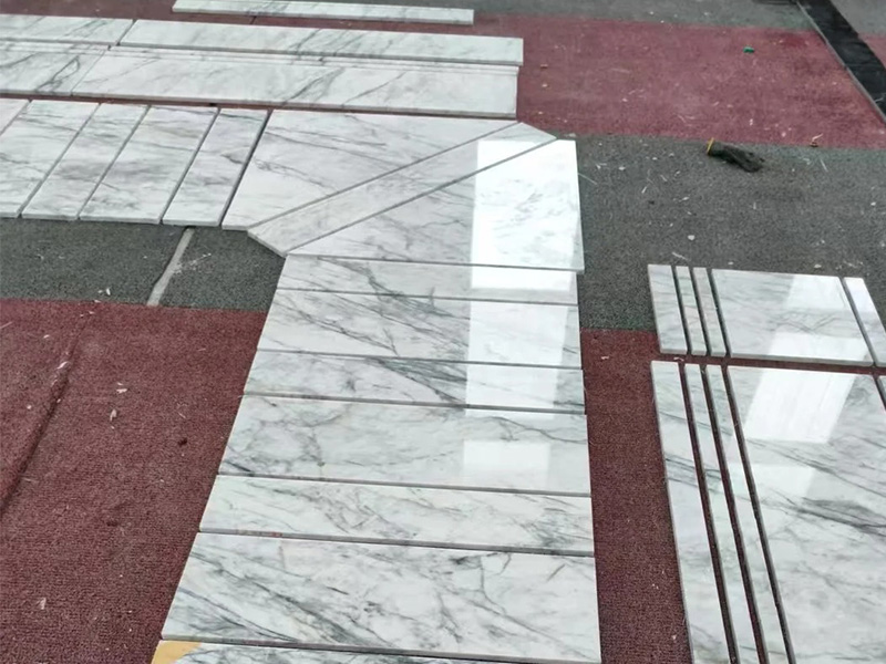 18mm Brazil Zermatt White Marble Slab & Tiles For Interior Wall / Floor