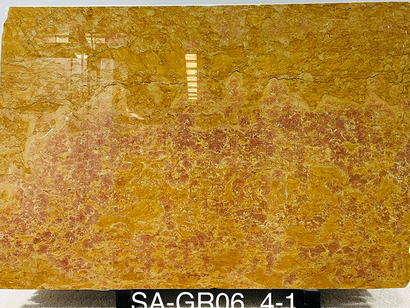 Italy Giallo Reale Marble Slabs Golden Yellow Marble For Countertop / Flooring