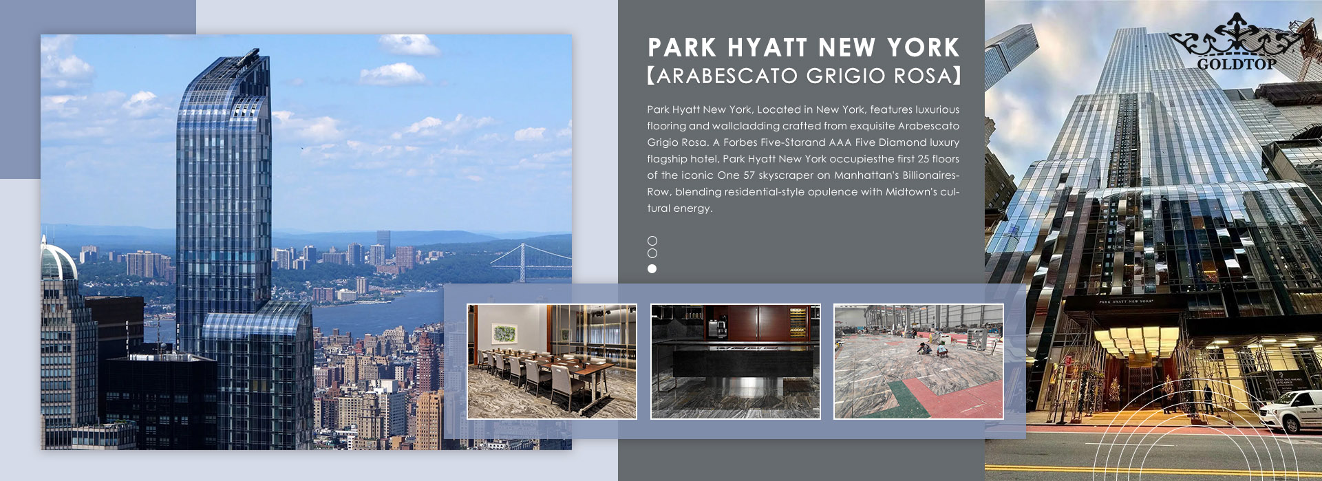 Fouquet's New York Hotel Calacatta Viola Marble Project