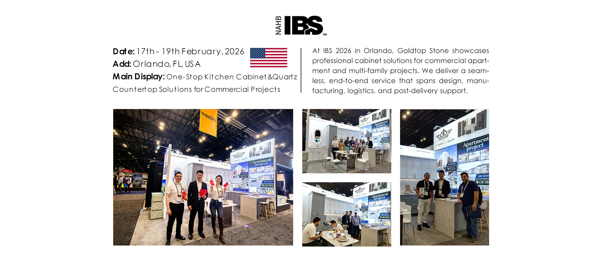 2026 IBS exhibition goldtop stone