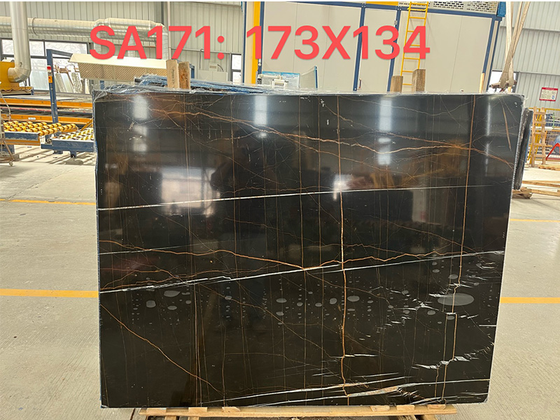 Tunisia Lauren Black Gold Marble Slab for Wall/ Flooring/ Stair