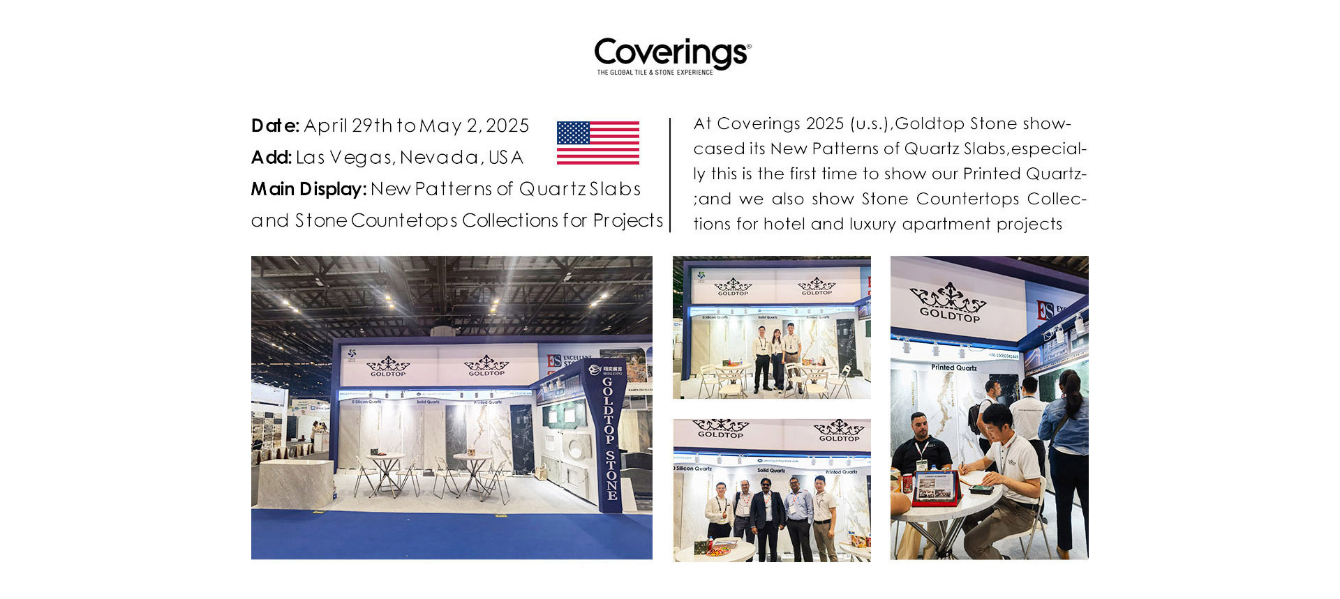 2025 covering exhibition goldtop stone