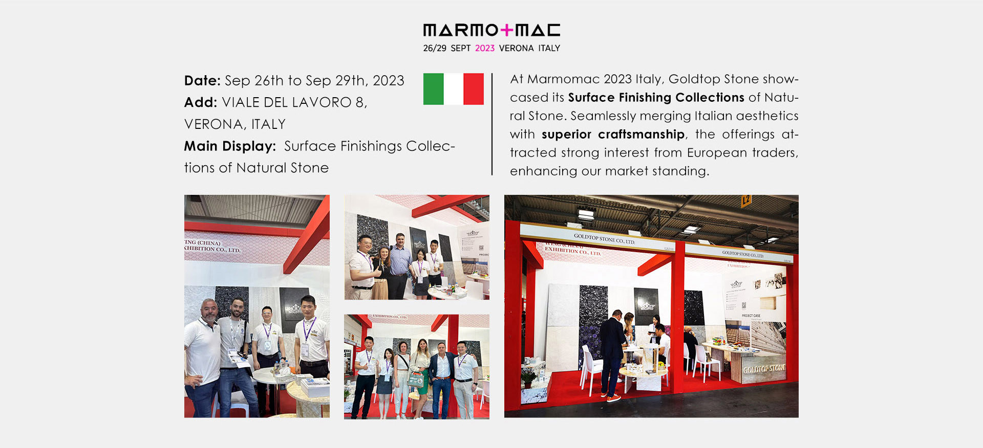 2023 marmomac exhibition goldtop stone