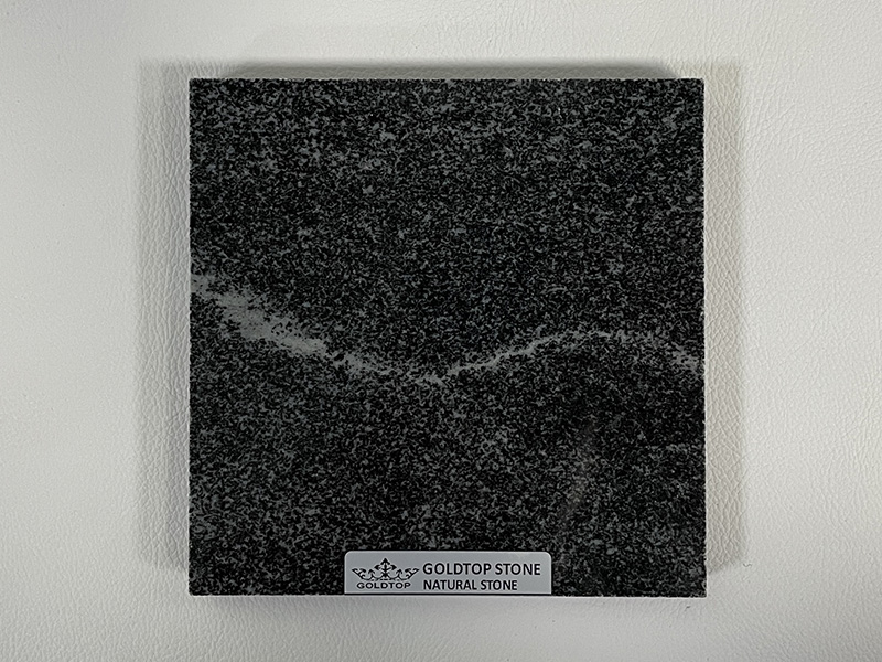 America Virginia Mist Black Granite Tile With Leathered / Matt / Polished Finish