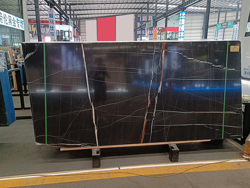 Tunisia Lauren Black Gold Marble Slab for Wall/ Flooring/ Stair