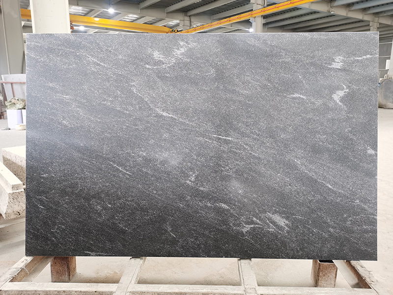 America Virginia Mist Black Granite Tile With Leathered / Matt / Polished Finish