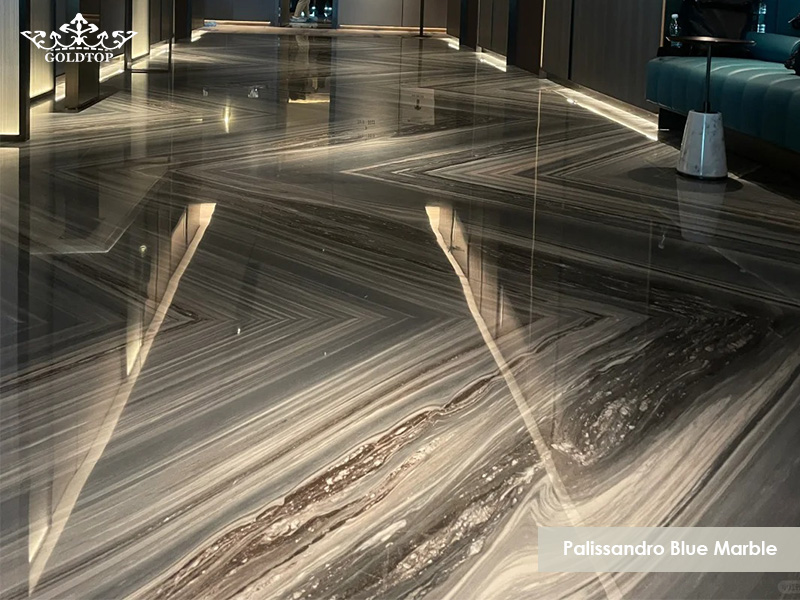 Palissandro Blue Marble Book matching