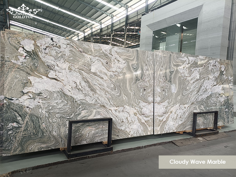 Cloudy Wave Marble Book Matching