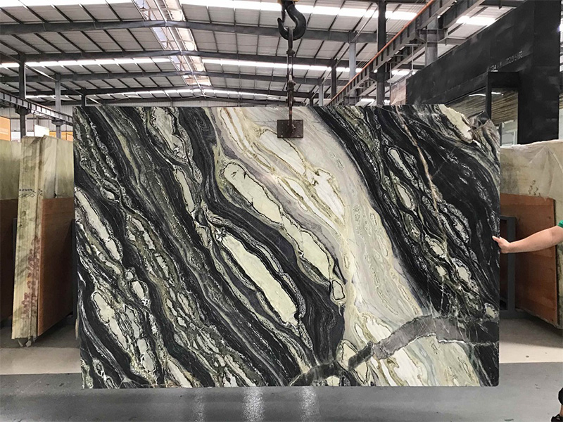 Twilight Green Quartzite Slabs For Countertop / Worktop / Feature Wall / Table Tops