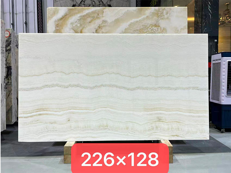 Turkey Straight Veins Vanilla Onyx Marble Slab