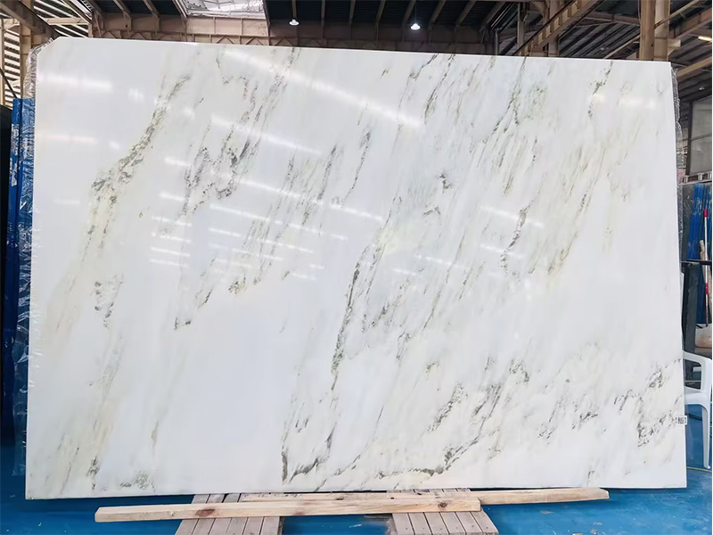 Han White Marble Slab Luxury Stone for Premium Interior Projects