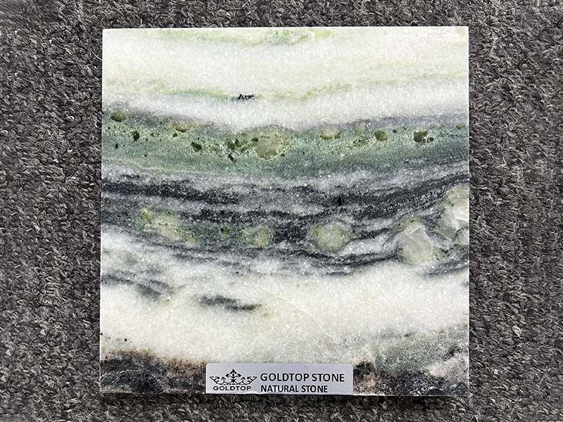 Barzil Panda White Quartzite Slab Bookmatch For Feature Wall/ Countertops/ Island