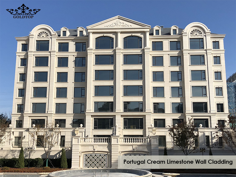 Portugal Cream Limestone Villa Exterior Facades project