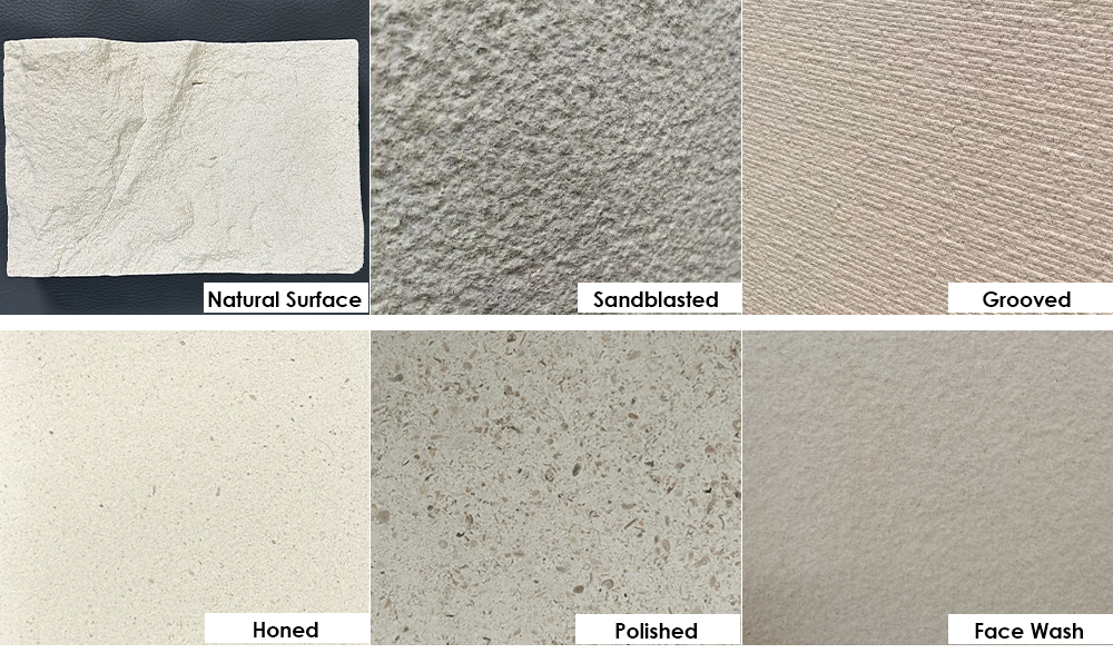 Surface Finishes for Portugal Cream Limestone