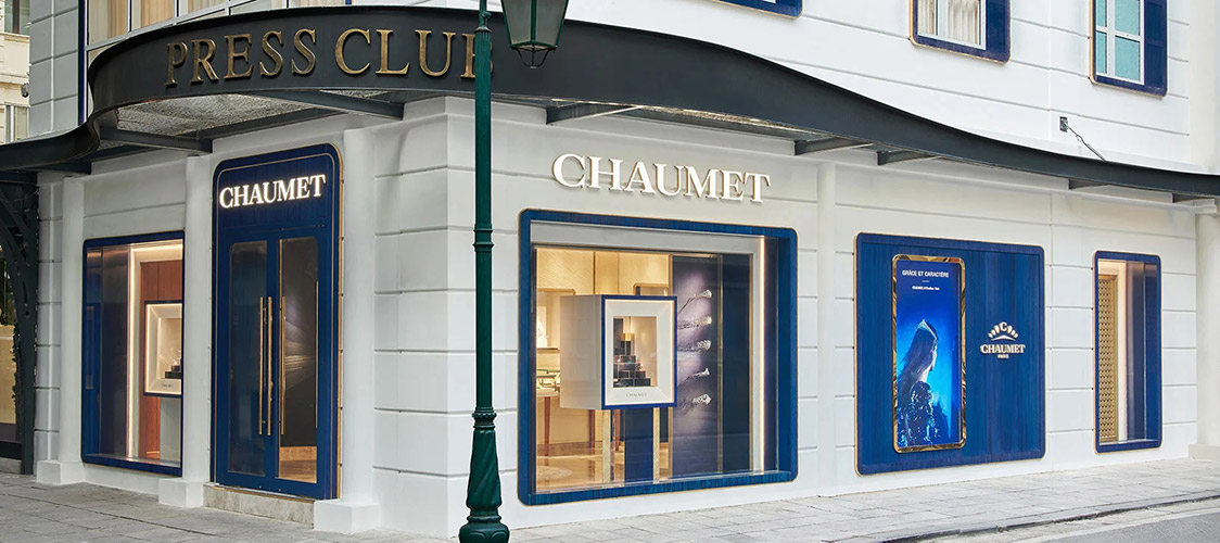 CHAUMET Vietnam Hanoi Boutique Project | Tundra Grey Marble Flooring & Staircase