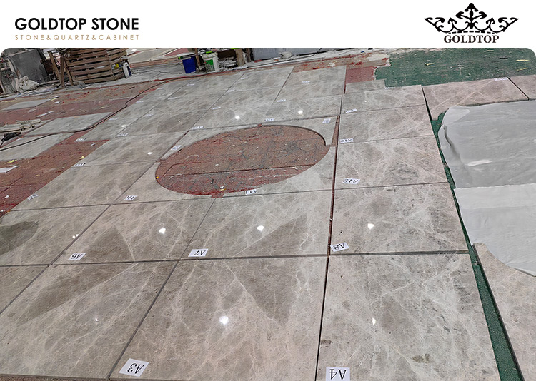 CHAUMET Vietnam Hanoi Boutique Project | Tundra Grey Marble Flooring & Staircase