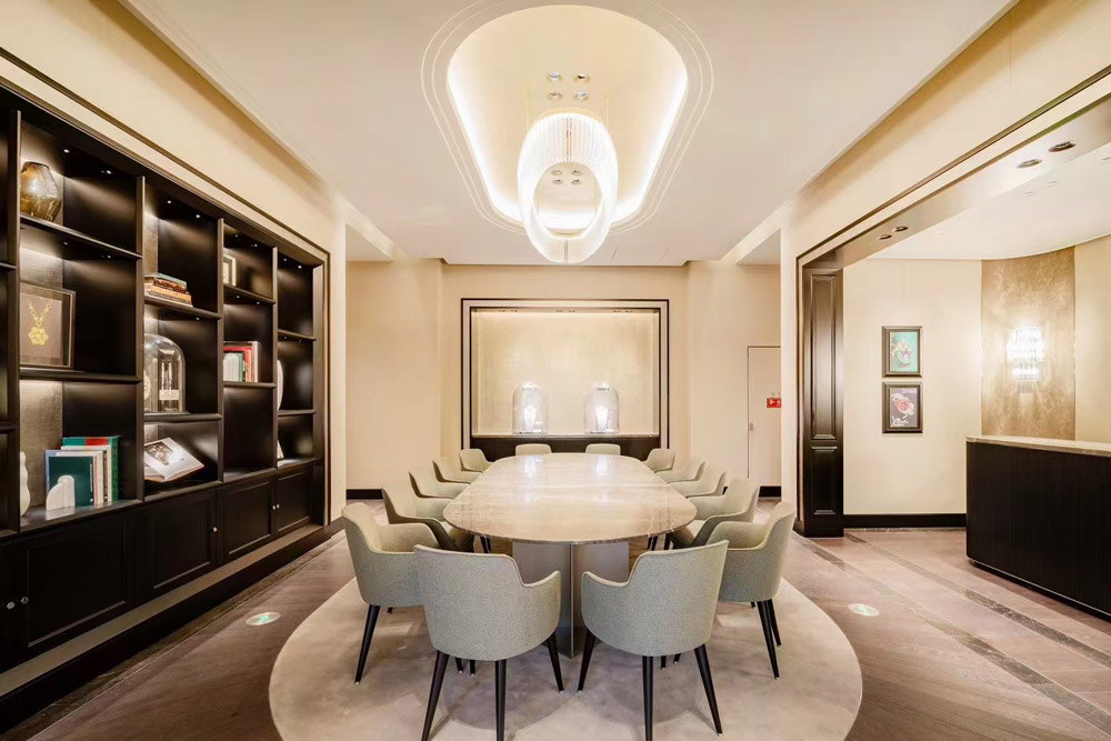 Van Cleef & Arpels Beijing WF CENTRAL Project-Chinese Saint Laurent Marble Flooring & Staircase