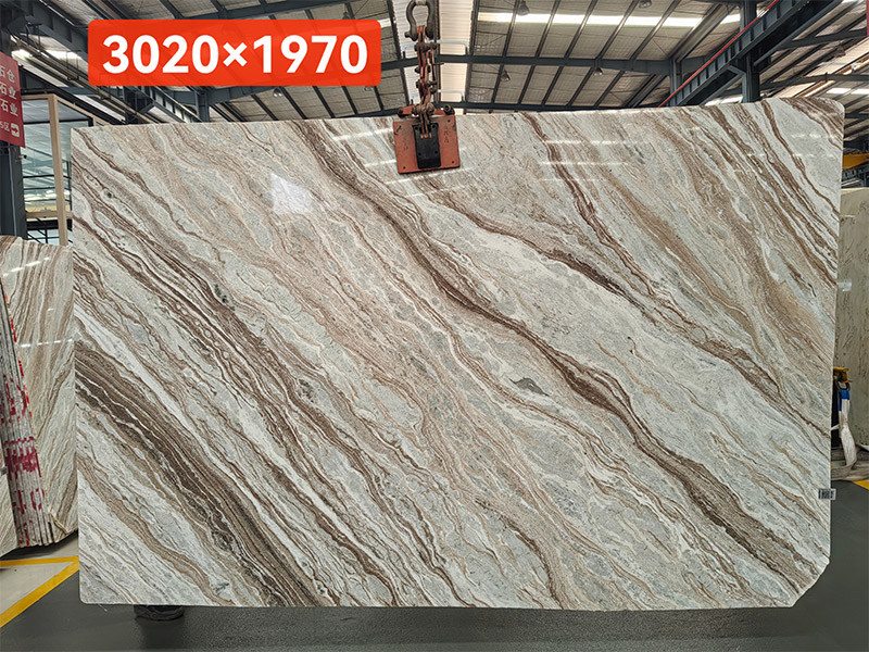 India Fantasy Brown Marble Natural Marble Slab for Kitchen Countertops/ Backsplash