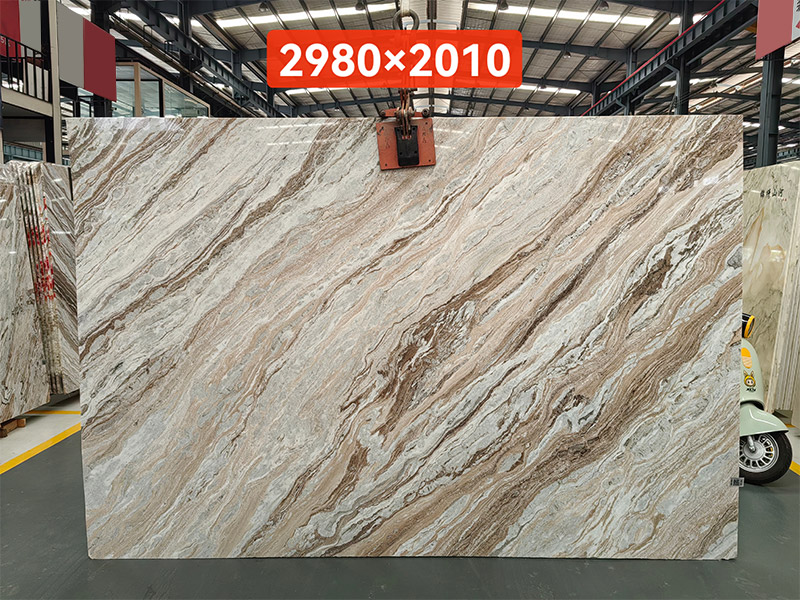 India Fantasy Brown Marble Natural Marble Slab for Kitchen Countertops/ Backsplash