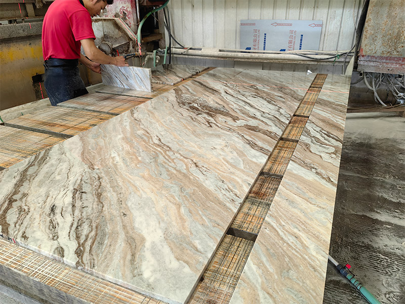 India Fantasy Brown Marble Natural Marble Tile