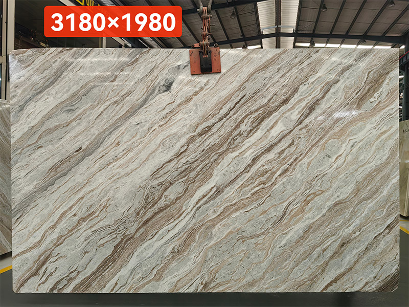 India Fantasy Brown Marble Natural Marble Slab for Kitchen Countertops/ Backsplash