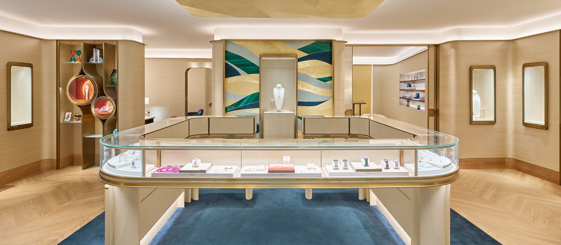 Piaget Boutique Project | White Limestone & Sodalite Blue Stone