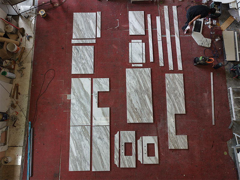 Custom Greece Volakas White Marble Countertop for Kitchen/ Bathroom