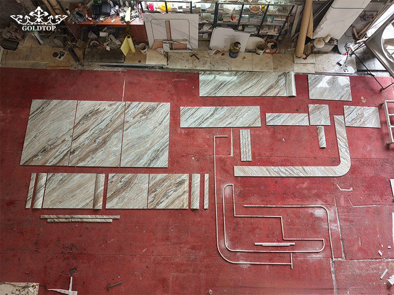 Fantasy Brown Marble Wall tiles Vein Matching Applications