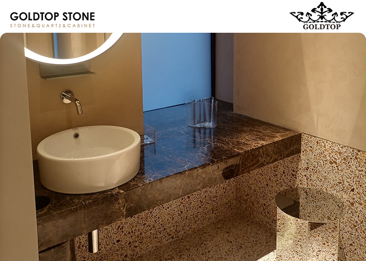 HERMES Marble Vanity Countertop Project  Luxury Stone Fabrication