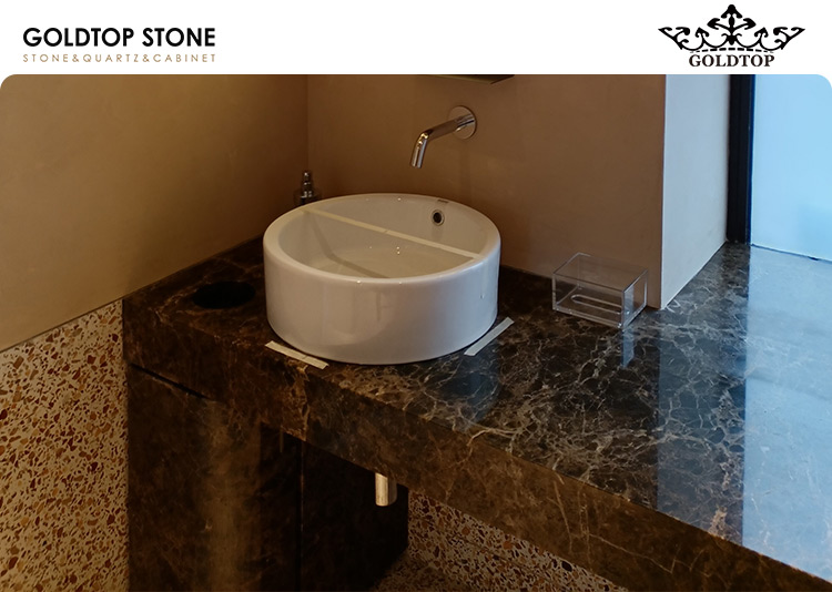 HERMES Marble Vanity Countertop Project  Luxury Stone Fabrication