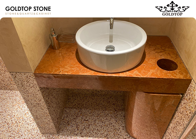 HERMES Marble Vanity Countertop Project  Luxury Stone Fabrication
