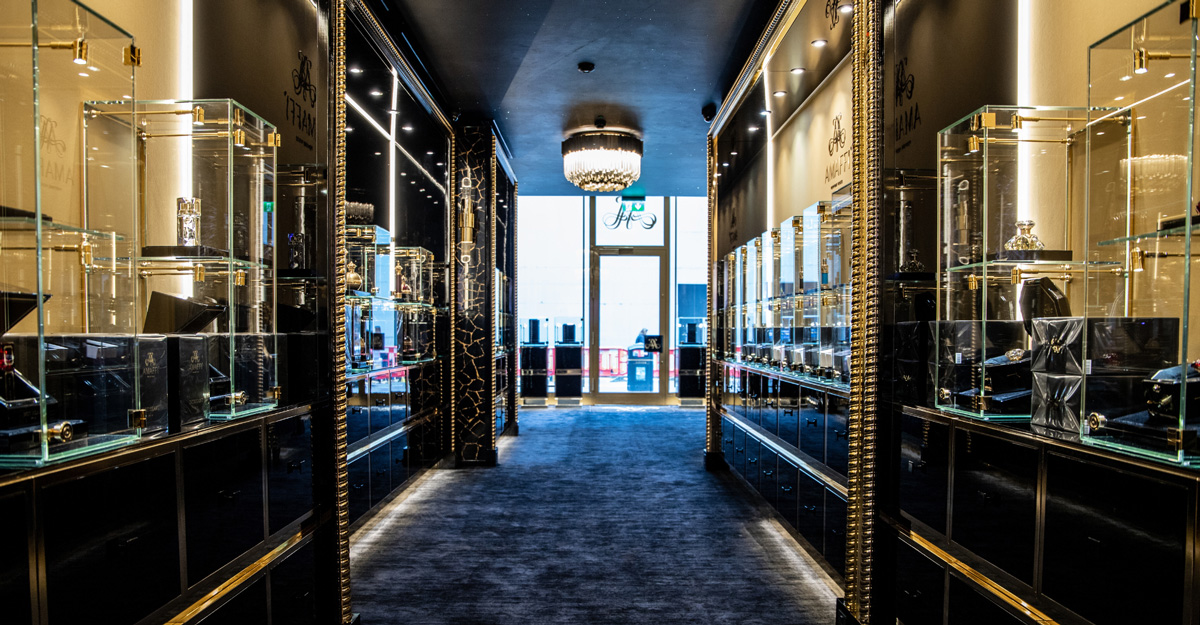 Amaffi Perfume House Knightsbridge Obsidian Stone Project