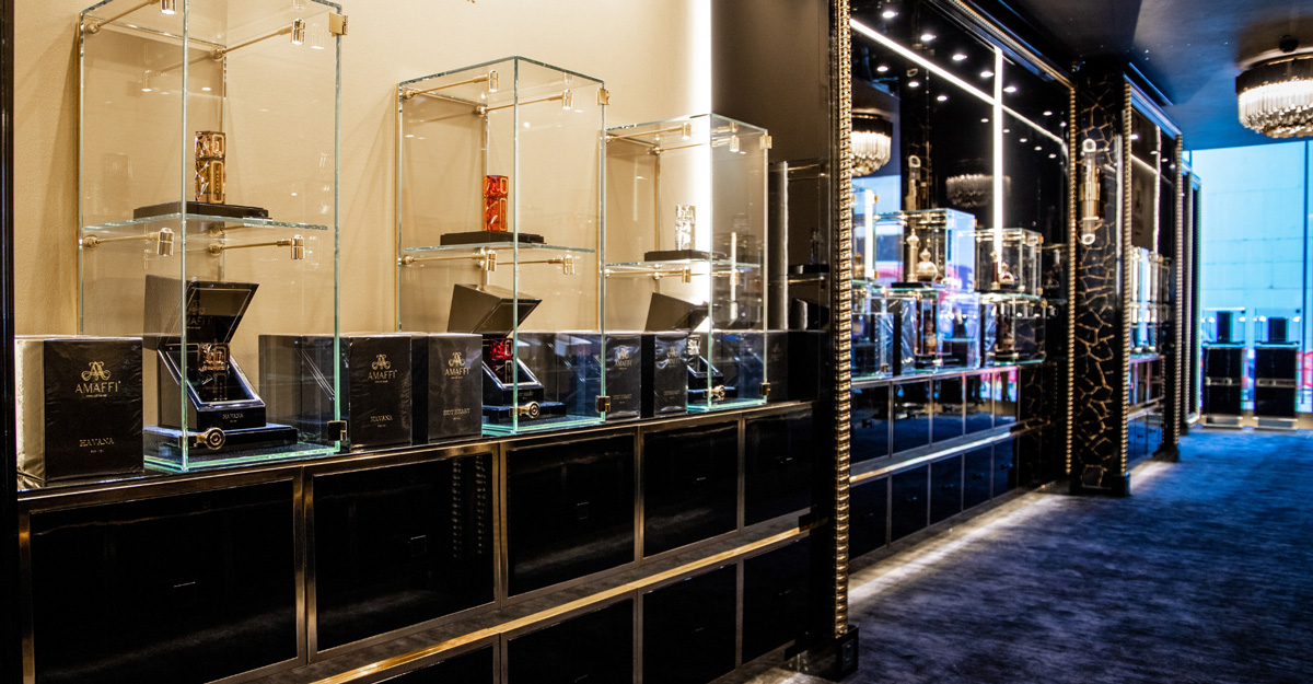 Amaffi Perfume House Knightsbridge Obsidian Stone Project