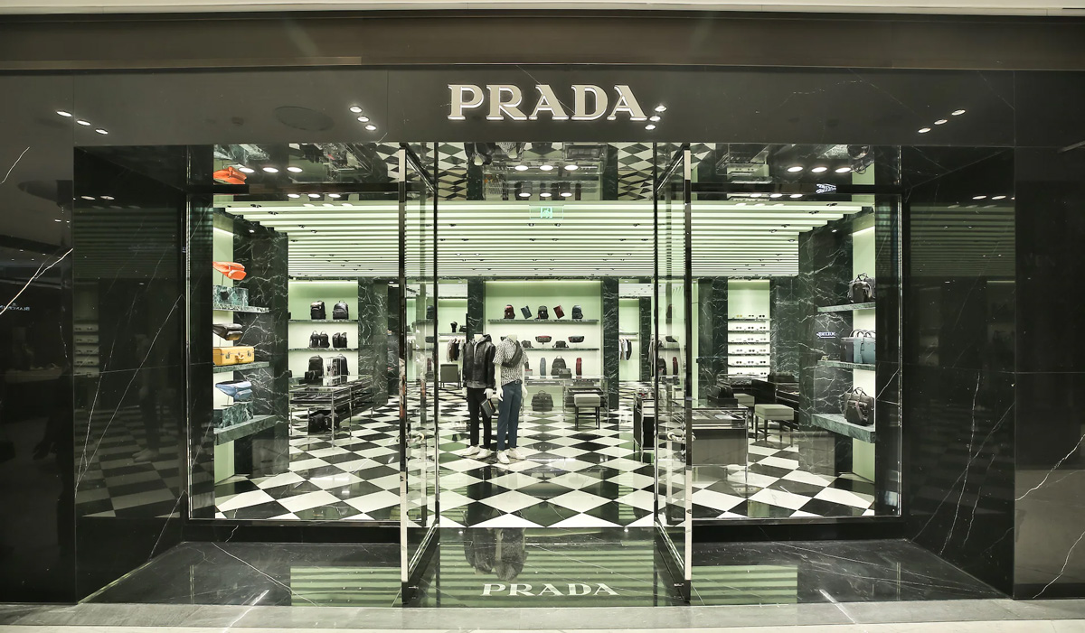 Prada Green Marble in PRADA Luxury Retail Store Design