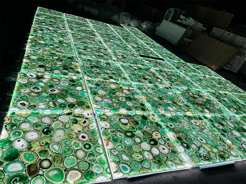 Agate Green Semi-precious Stone Slab for Interior Decoration