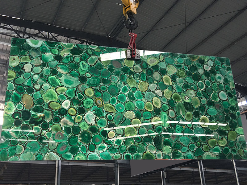 Agate Green Semi-precious Stone Slab for Interior Decoration