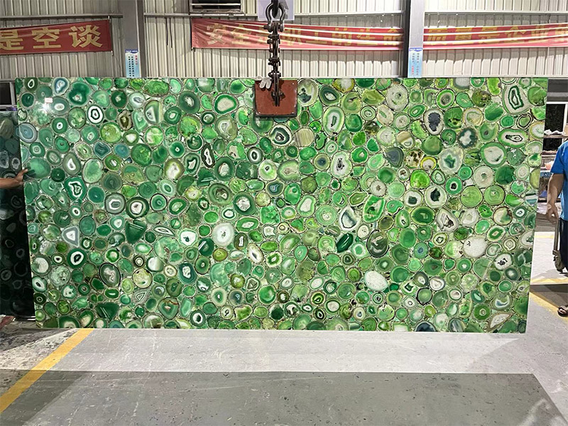 Agate Green Semi-precious Stone Slab for Interior Decoration