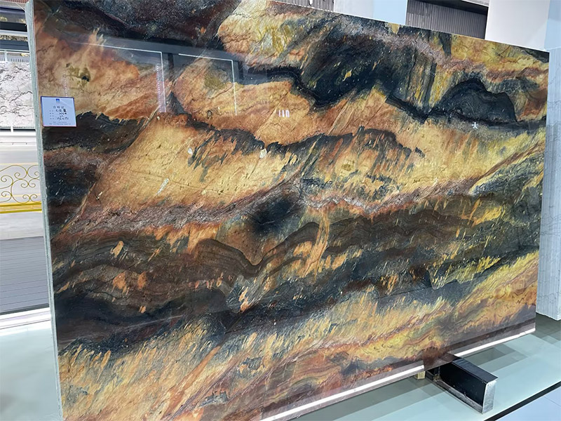 Bookmatch Backlit Macaubas Illusion Quartzite Slab For Feature Wall/ Countertops