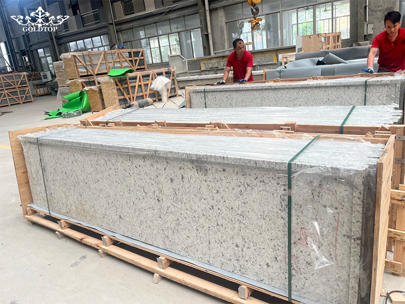White Ornamental Granite countertops