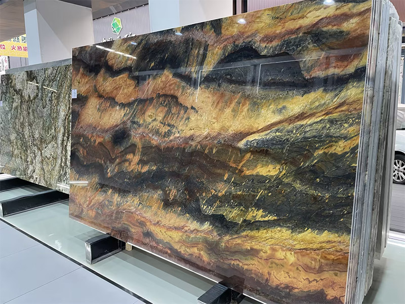 Bookmatch Backlit Macaubas Illusion Quartzite Slab For Feature Wall/ Countertops