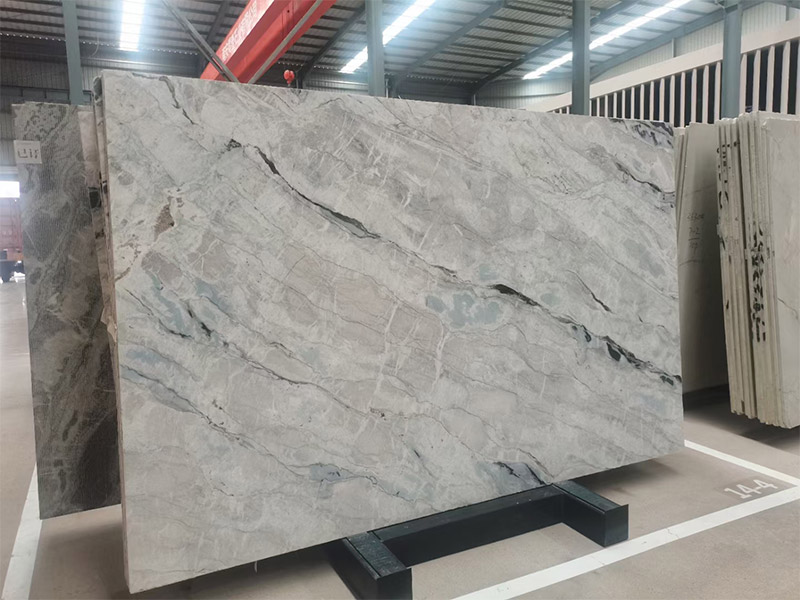 Arctic Ocean Quartzite Slabs For Flooring, Wall Cladding, Kitchen Countertops